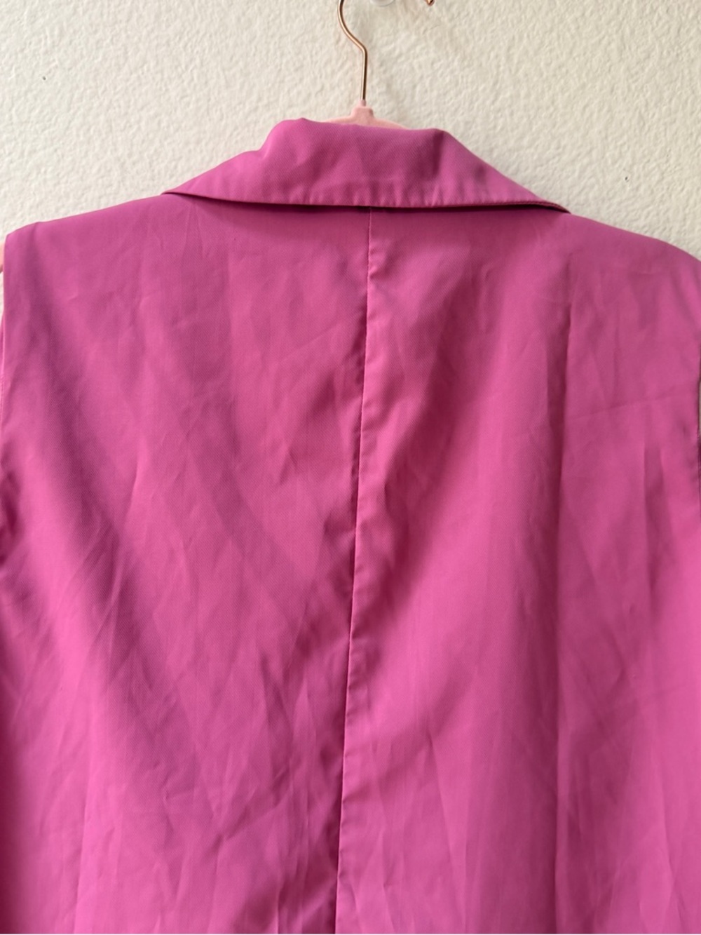 Fashion Nova Pink Sleeveless Blazer Barbiecore Workwear Office Baddie Career L - Picture 11 of 11